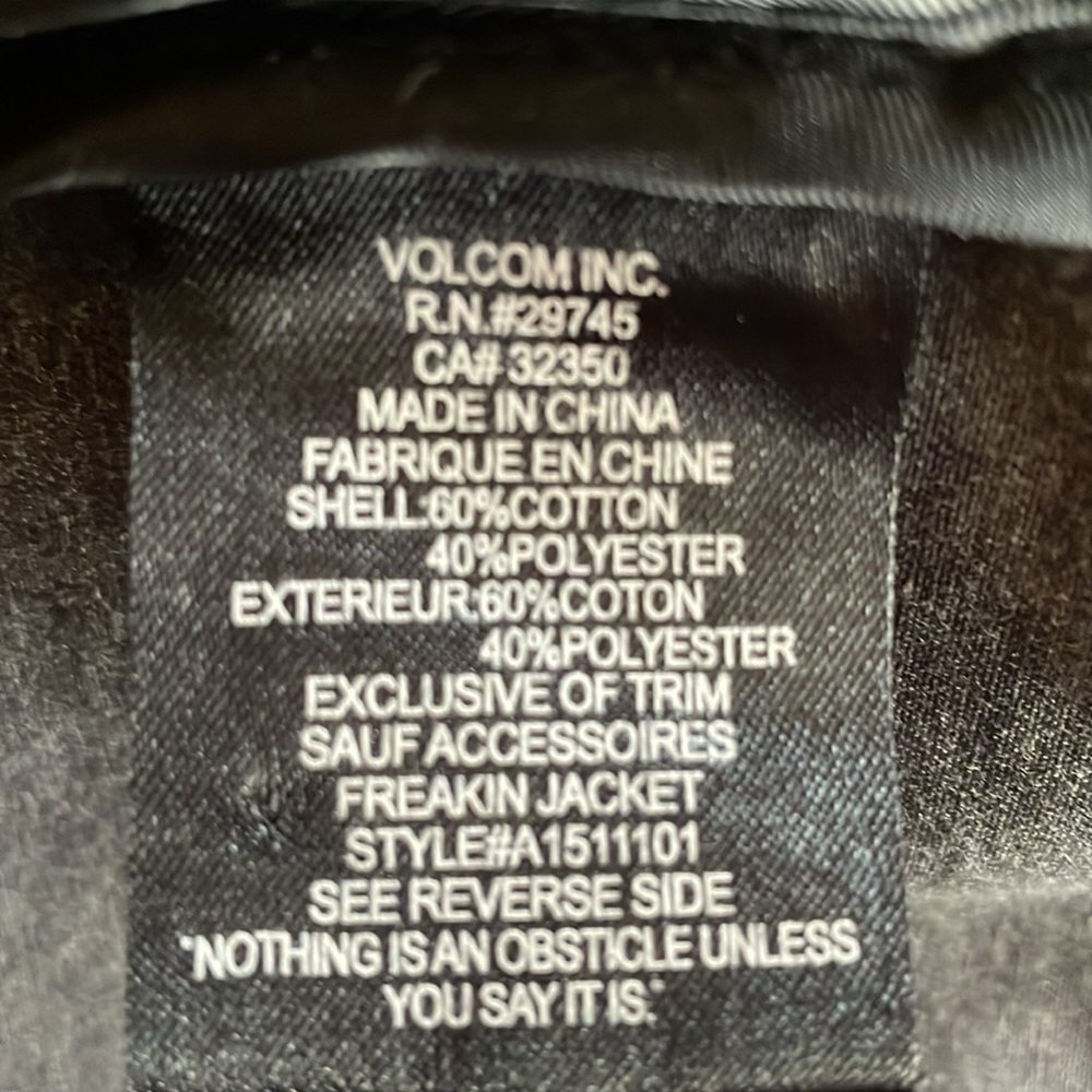 Volcom Lightweight Jacket Size XL - Picture 13 of 14